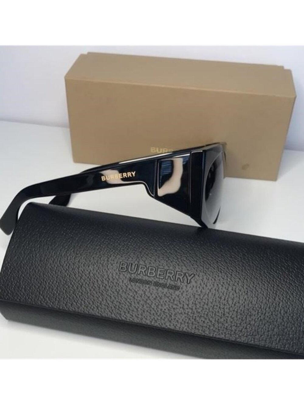 Burberry Women's BE4306 BE/4306 3001/8G Black Fashion Oval Sunglasses 60mm - Picture 7 of 12